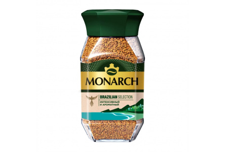 Кофе растворимый MONARCH 180гр Brazilian Selection ст/б 1/6шт