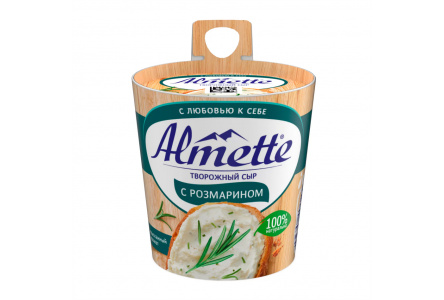 Сыр творожный ALMETTE 150гр Розмарин 1/8шт