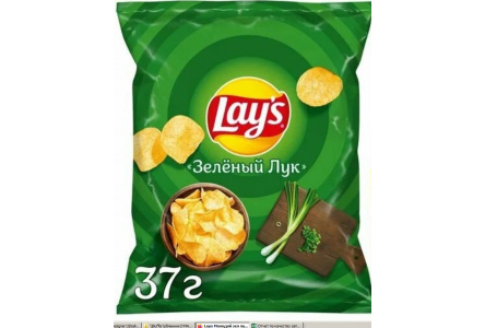 Чипсы LAYS 37гр Зеленый лук 1/36шт