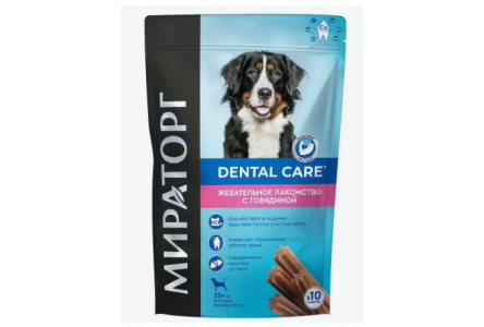 Лакомство д/собак крупных пород МИРАТОРГ Dental care 170гр Говядина 1/8шт