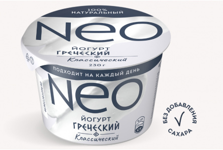 Йогурт NEO 230гр 2% Греческий 1/8шт БЗМЖ