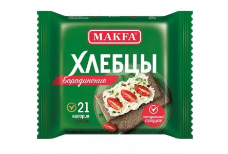 Хлебцы МАКФА 60гр Бородинские запеченые 1/20шт