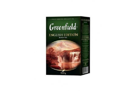 Чай черный в пакетиках GREENFIELD 100*2гр English Edition байховый 1/9шт