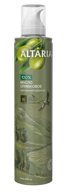 Масло/спрей ALTARIA 250мл Оливковое нерафинированное в/с 1/6шт