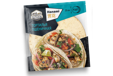 Лепешка Тортильи HANAMI 250гр Мексиканские лепешки 1/30шт