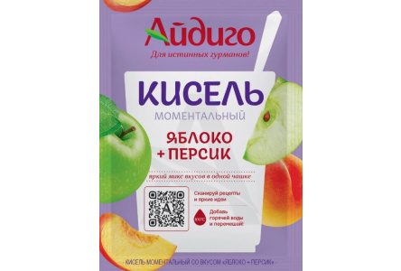 Кисель АЙДИГО 30гр Яблоко/персик 1/20шт