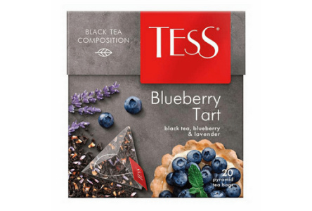 Чай черный в пирамидках TESS 20*1,8гр Blueberry Tart байховый 1/12шт