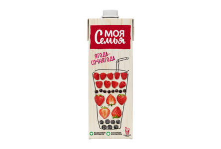 Сок/Нектар МОЯ СЕМЬЯ 0,2л Ягода т/п 1/27шт