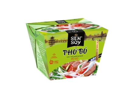 Лапша рисовая SEN SOY 125гр Суп PHO BO Премиум 1/12шт
