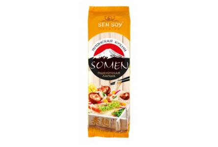 Лапша SEN SOY 300гр Пшеничная SOMEN 1/24шт