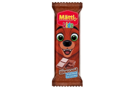 Диет Батончики мюсли MATTI KIDS 24гр Шоколад 1/24шт