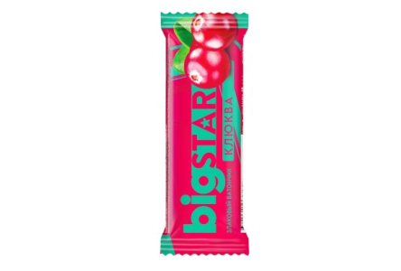 Диет Батончики BIG STAR 40гр Клюква 1/24шт