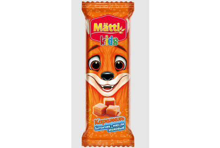 Диет Батончики мюсли MATTI KIDS 24гр Карамель 1/24шт
