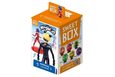 Мармелад SWEETBOX 10гр Леди баг с игрушкой в коробочке 1/10шт