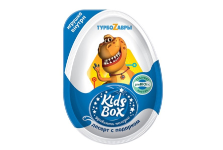 Десерт KIDS BOX 20гр Турбозавры с подарком 1/16шт