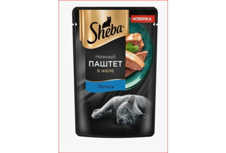 Корм д/кошек SHEBA 75гр Паштет с лососем 1/28шт