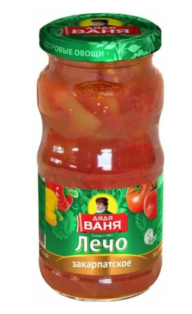 Лечо ДЯДЯ ВАНЯ 460гр Закарпатское ст/б 1/8шт