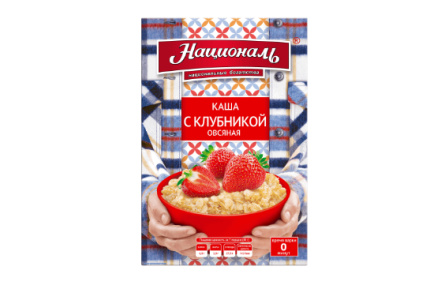 Каша овсяная НАЦИОНАЛЬ 40гр Клубника 1/10шт
