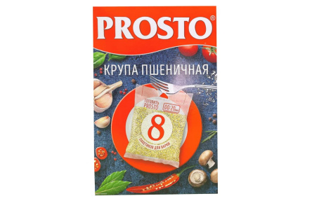Крупа в пакетах PROSTO 500гр Пшеничная 1/12шт