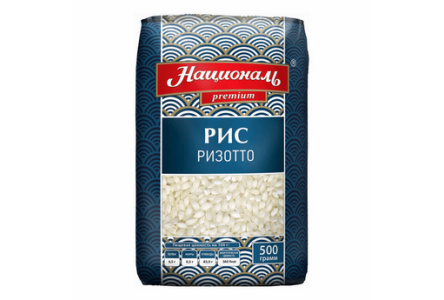 Крупа НАЦИОНАЛЬ Premium 500гр Рис Ризотто среднезерный 1/6шт