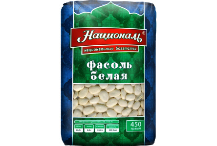 Крупа НАЦИОНАЛЬ 450гр Фасоль белая 1/6шт