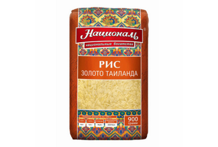 Крупа НАЦИОНАЛЬ 900гр Рис Золото Тайланда 1/12шт