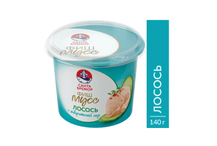 Паста ФИШ-МУСС 140гр С лососем 1/6шт