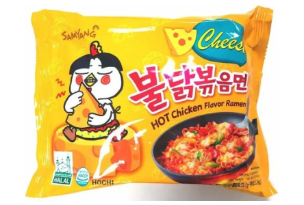 Лапша SAMYANG Hot Chicken Cheese 140гр Острая курица/сыр м/у 1/40шт