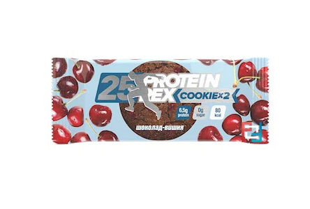 Печенье PROTEIN REX  50гр Шоколад/вишня 1/12шт