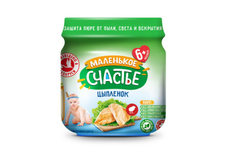 ДП Пюре МАЛЕНЬКОЕ СЧАСТЬЕ 80г Цыпленок с 6мес ст/б 1/12шт