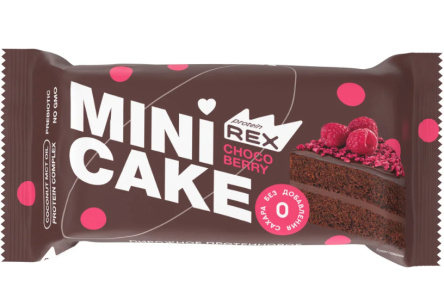 Пирожное PROTEIN REX 40гр Шоколадно-малиновый тортик 1/8шт