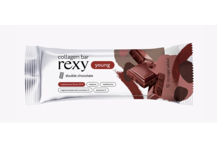 Батончик REXY 35гр Двойной шоколад 1/18шт