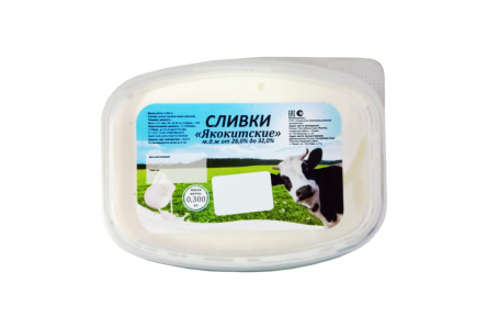 Сливки ЯКОКИТ 300гр 28% 1/1шт Продукт без заменителя молочного жира
