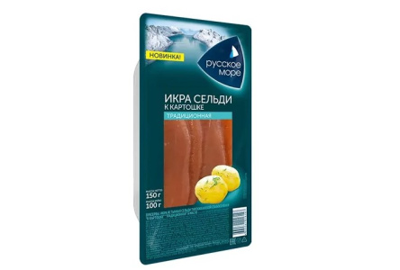 Икра сельди РУССКОЕ МОРЕ 150гр Ястычная традиционная к картошке в масле 1/6шт