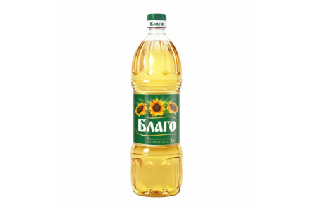 Масло подсолнечное БЛАГО 1л Премиум рафинированное 1/15шт