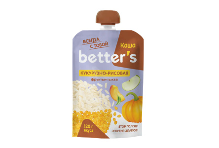 ДП Каша BETTER S 120гр Кукурузно-рисовая с тыквой м/у 1/12шт