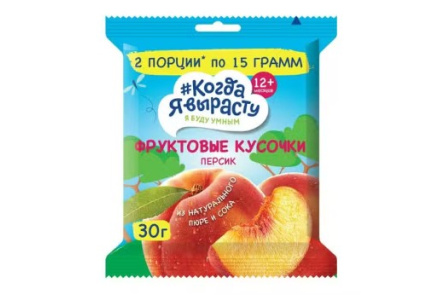 ДП Фруктовые кусочки КОГДА Я ВЫРАСТУ 30гр Яблоко с 12мес 1/20шт