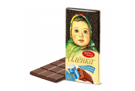 Шоколад АЛЕНКА 75гр Много молока 1/16шт Красный октябрь