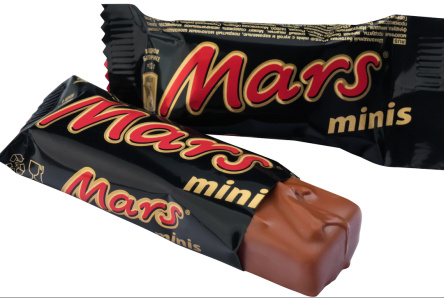 Шоколадный батончик MARS Minis с нугой, карамелью в молочном шоколаде 1/7кг