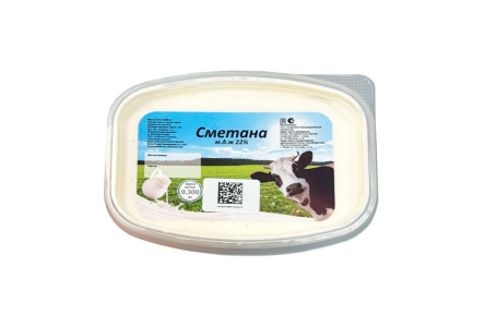 Сметана ЯКОКИТ 300гр 22% 1/1шт Продукт без заменителя молочного жира
