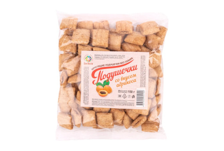 Диет Подушечки САЯНСКИЕ 150гр со вкусом Абрикоса на фруктозе 1/20шт