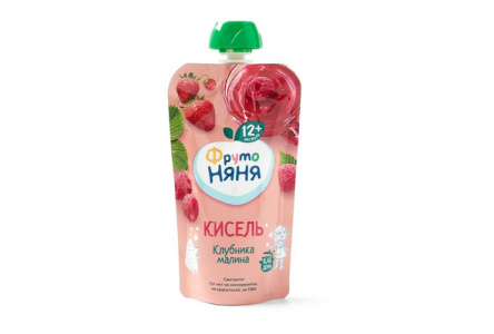ДП Кисель ФРУТОНЯНЯ 130гр Клубника/малина с 12 мес 1/12шт