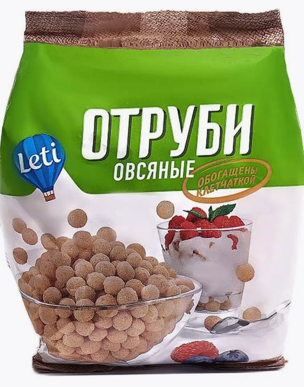 Отруби LETI 100гр Овсяные экструдированные 1/12шт