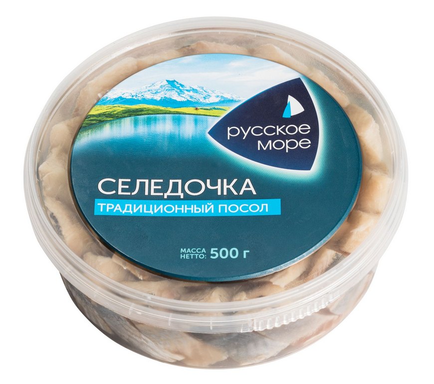 Пресервы РУССКОЕ МОРЕ 500гр В масле Традиционный посол 1/6шт