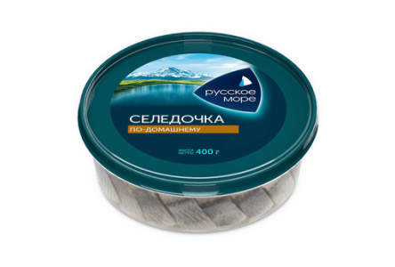 Пресервы РУССКОЕ МОРЕ 400гр Селедочка в масле по-домашнему ф/к  1/6шт