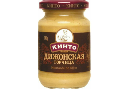 Горчица КИНТО 170гр Дижонская острая ст/б 1/12шт
