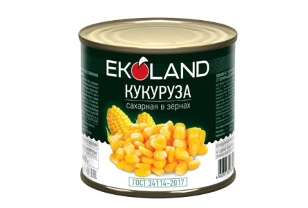 Кукуруза EKOLAND 425мл ж/б 1/24шт