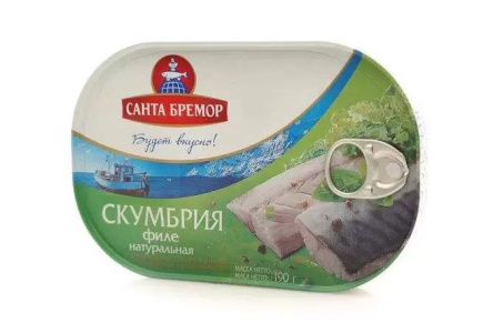 Скумбрия САНТА БРЕМОР 175гр в масле филе ж/б 1/9шт