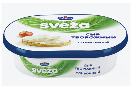 Сыр творожный САВУШКИН 150гр 60% Сливочный 1/6шт ванночка Беларусь