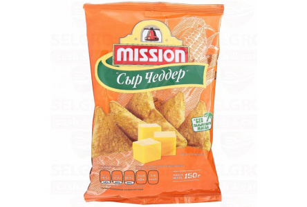 Чипсы MISSION 150гр Кукурузные сыр 1/18шт